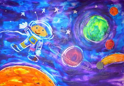 Муниципальный конкурс рисунков "Космос - это мы"